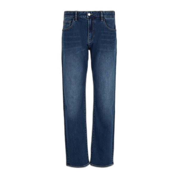 Armani Exchange Blue Cotton Skinny Jeans